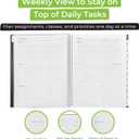 WallDeca Academic Planner 2025-2026, Daily, Weekly & Monthly Planner, July 2025 - June 2026, Student Notes Pages, Twin-Wire Binding Day and Weekly Agenda for School & Work (8.5 x 11-Inches, Black)