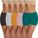 LALESTE Women Cotton Boy Shorts Panties Comfortable Wicking Boxer Briefs Underwear 6 Pack S