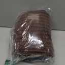 Vessia Flannel Fleece Throw Blanket(50X70 Inch), 300GSM Cozy Brown Stripe Throw for Couch, Sofa and Bed, Warm and Soft Chocolate Microfiber Ribbed Blanket for All Season