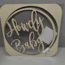 Howdy Baby Wooden Sign, Cowboy/Cowgirl Baby Shower Decoration, 10" x 13", Western Theme, Wall Mount