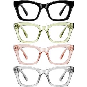 CCVOO Stylish Reading Glasses for Women, Stylish Eyeglasses, Blue Light Readers, Cheaters 3.0