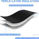 3-Layer HVAC Copper Pipe Insulation Cover, 72''x10.2'' 600D Oxford AC Line Insulation Cover Outdoor, Air Conditioner Line Insulation Sleeve, HVAC Foam Wrap for Mini Split & Heat Pump, Black