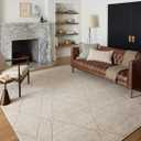 Loloi Darby Collection DAR-03 Sand/Charcoal 6'-7" x 9'-3" Area Rug