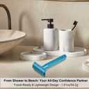 3 x Double Edge Safety Razor, Single Blade Razors for Men and Women, with 10 Stainless Steel Safety Razor Blades, Smooth and Close Wet Shaving, Plastic Free, Blue