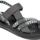 MEGNYA Hiking Sandals for Womens, Comfortable Walking Flip Flop Sandals with Arch Support, Athletic Sandals with Hook and Loop Straps for Beach Vacation Adventure (10, W7-grey)