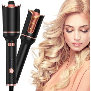 Automatic Hair Curler, Automatic Curling Iron, Professional Curling Wand Rotating with 1 Inch Large Barrel Fast Heating Dual Voltage for Women Mid Length to Longer Hair