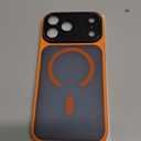 Magnetic for iPhone 17 Pro Max Case with Integrated Camera Protection, [Seamless Work with Magsafe] [Military Grade Shockproof] [Covered Camera Control Button] Case for iPhone 17 Pro Max 6.9'', Orange