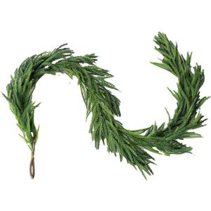 Norfolk Pine Natural Touch Garland | Christmas Greenery Garland Artificial Garland - 106inches Christmas Greenery Garland Artificial Garland for Holiday Mantel Fireplace Table Centerpiece