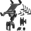 ARKON Mounts - Tablet Holder with Clamp Mount | Corrosion-Resistant | Tablet Stand w/Sturdy Clamp | Security Knob Feature | Two Adjustable Shafts Included | Fits iPad and Samsung Tablets