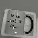 3dRose It is what it is 11oz Two-Tone Black Mug