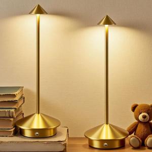 2 Pack Cordless LED Table Lamp, Rechargeable 5200mAh Battery Operated Lamp for Decor, 3 Color Stepless Dimming Desk Lamps, for Restaurant, Bedroom, Outdoor Camping, Coffee Shop, Night Light