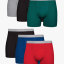 Hanes mens Underwear Boxer Briefs Pack, Cool & Breathable Cotton Moisture-wicking Underwear for Men, No Ride Up, Medium