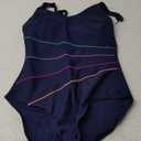 Women's One Piece Swimsuits XXL (C-navy With Gradient Lines)