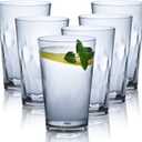 Unbreakable Plastic Drinking Glasses [Set of 6] Shatterproof Drinking Cups, reusable Drinking Tumblers, Plastic glass cup, Drinking cup, Dishwasher Safe (16 Ounces)
