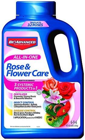 BioAdvanced All-In-One Rose and Flower Care Fertilizer, Granules, 4 lb