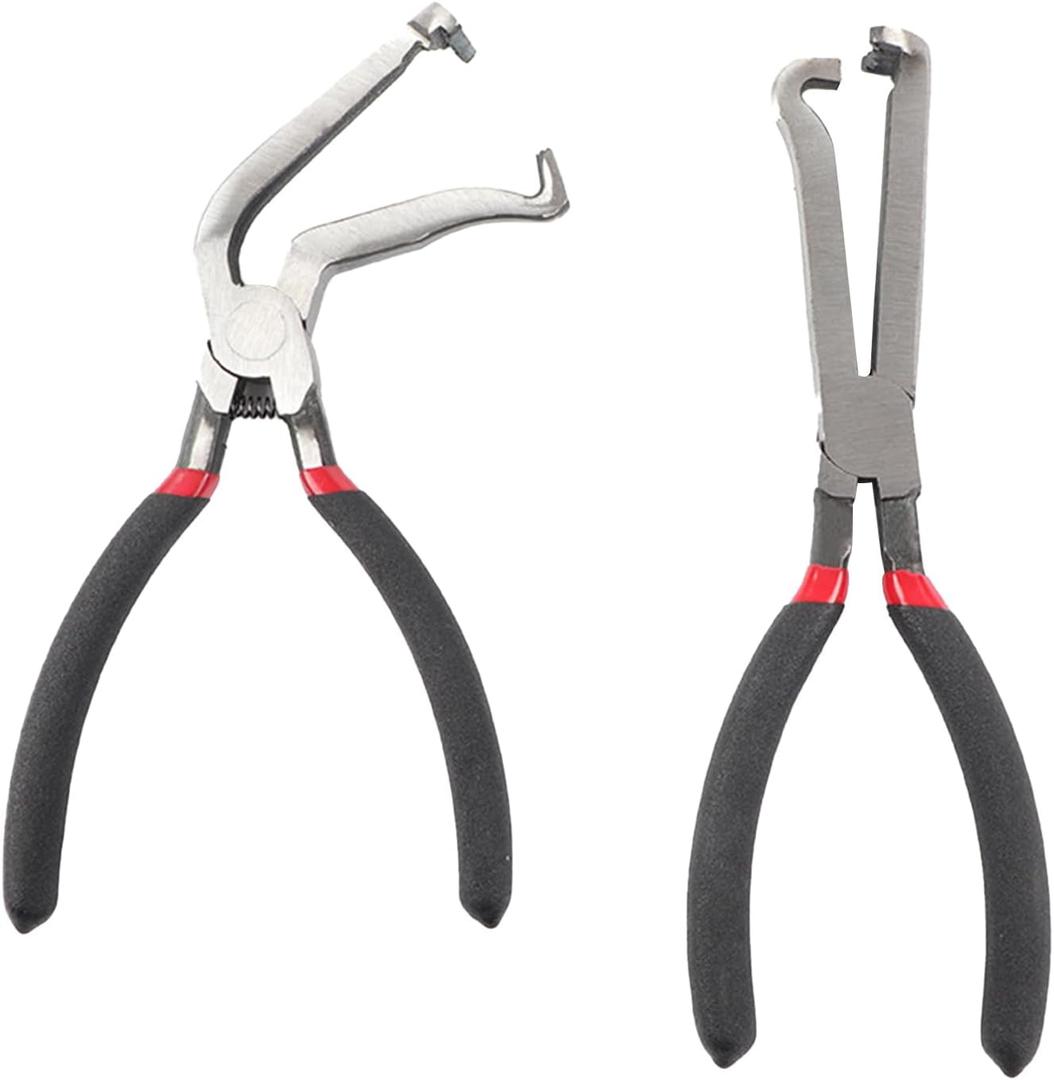 Electrical Disconnect Pliers, Anti-Slip Grip Automotive Electric Connector Pliers Fuel Line Disconnect Repair Tools (1pcs Straight 1pcs 60Bend)