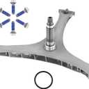 AMI PARTS DC97-17004B DC97-17004C DC97-17004D Washer Flange Shaft Assembly&(6pcs) DC60-40137A Washing Machine Hex Bolt Compatible with Samsung Spider Arm