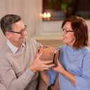 LIGHTEN LIFE 50th Birthday Gifts for Him Men,1975 Whiskey Glass Set in Barrel Box,50 Years Old Gifts,50th Birthday Gift Ideas,50th Birthday Whiskey Glass for Dad Husband