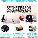 Inspirational Quotes Wall Stickers for Office: Motivational Gym School Classroom Garage Bedroom Vinyl Art Wall Decals - Be The Person You Want to Work with 25" X 7" (Small)