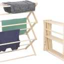 Pennsylvania Woodworks Premium American Maple Clothes Drying Rack - Handcrafted in Pennsylvania - Solid Wood Construction, Collapsible, Eco-Friendly Laundry Solution (Medium)