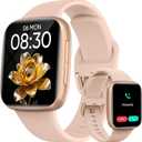 Smart Watch for Women, 1.85" AMOLED Screen Smartwatch Compatible iPhone/Samsung/Android (Answer/Make Call), 100+ Sport Modes Fitness Tracker with Heart Rate/SpO2/Sleep Monitor 3ATM Waterproof (Pink)