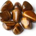 YATOJUZI 1LB Tiger's Eye Tumbled Polished Natural Crystals Stones Bulk Crystal Gemstones Wholesale for Tumbling Cabbing Decoration Gifts (450g)
