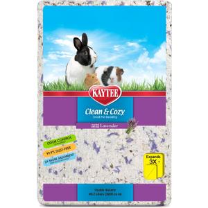 Kaytee Clean & Cozy Lavender Paper Bedding For Pet Guinea Pigs, Rabbits, Hamsters, Gerbils, and Chinchillas, 49.2 Liters