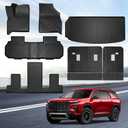All-Weather Floor Mats for 2026 Chevy Traverse, 2024-2026 Chevrolet Traverse (7-Seat Non-Limited), GMC Acadia & 2025-2026 Buick Enclave, 9Pcs TPE Floor Liners, Custom Fit Car Accessories, Black