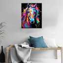 Tucocoo Horse Closeup Paint by Number for Adults, DIY Digital Oil Painting Kits on Canvas with Brushes and Acrylic Pigment, Graffiti Colorful Animal Picture for Home Decor Gifts 16x20inch (Frameless) (Artwork-8)