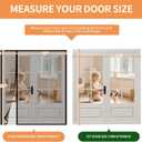 Magnetic Screen Door Left/Right Opening Fits Door Size 70"x80", Screen Size 73" x 81", Heavy Duty Thicker Reinforced Mesh, Keep Bugs Out, Pet & Kid Friendly, Hands Free (Black)