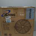 iLIVING 20 Inch Heavy Duty Floor & Wall Mount Fan - 5750 CFM High Velocity, 120-Watt, 3-Speed, Industrial Cooling for Garage, Workshop, Office, Home - UL Listed, Black