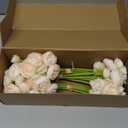 Floroom Ranunculus Artificial Flowers 18 Pcs Champagne Faux Silk Mini Ranunculus Bulk Fake Wedding Filler Flowers for DIY Cream Bouquets, Centerpieces, Bridal Shower Decorations & Arrangements