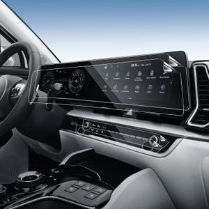 Sportage Screen Protector for 2023 2024 2025 Kia Sportage Hybrid SX/SX Prestige/X-Pro/X-Pro Prestige Accessories Dual Panoramic Displays Nano Touchscreen Protector Film HD Clear Bubble Free-4PCS