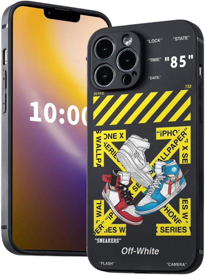 Cool Phone Case for iPhone 14 Pro Max Case for Boys Men Basketball Sneaker Street Aesthetic Shockproof Sports Designer Cases Compatible with iPhone 14 Promax (Black 2)