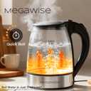 MEGAWISE Electric Kettle 1.8L, High Power Fast Boiling Hot Water Boiler, Auto Shut-Off, BPA-Free Food-Grade Material, Tea Kettle for Kitchen Home Office Coffee Tea