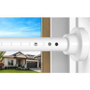 Tension Curtain Rod White Tension Rod 40 to 78 Inch Spring Curtain Rods Non Slip Tension Rods 1pcs For Windows No Drilling Adjustable Tension Rods of Curtains Window Closet Kitchen Wardrobe