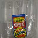 KingZak 150 Sets - 1.5oz, Disposable Mini Plastic Jello Shot Cups With Lids Perfect For Portion Souffle, Condiment, Dipping Sauce, Salad Dressing And More