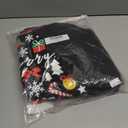 MyFav Matching Family Christmas Pajamas Set Soft Holiday Clothes Sleepwear (Black, L)