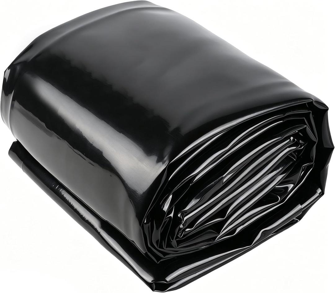 Adroiteet 15 x 25 FT Pond Liner, Fish Pond HDPE Liner, Pond Liners for Outdoor Ponds, Koi Ponds, Garden Fountain, Waterfall