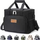 Lifewit Medium Lunch Bag Insulated Lunch Box Soft Cooler Cooling Tote for Adult Men Women, Black 12-Can (9L)