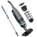 Cordless Handheld Pool Vacuum for Above & Inground Pools, with 23.5 Gal/ Min Suction, 60 Min Runtime, Dual-Phase Cleaning System, 65in Telescopic Pole, for Spas & Hot Tubs, Jet Black(New Version)