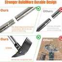 Weed Puller Tool with Long Handle, Manual Weed Remover Tool, 2 in 1 Weed Rake&Grabber and Garden Hoe, Dandelion Gardenia Heavy Duty Uprooting Tool for Yard, Lawn and Garden, 58Inch