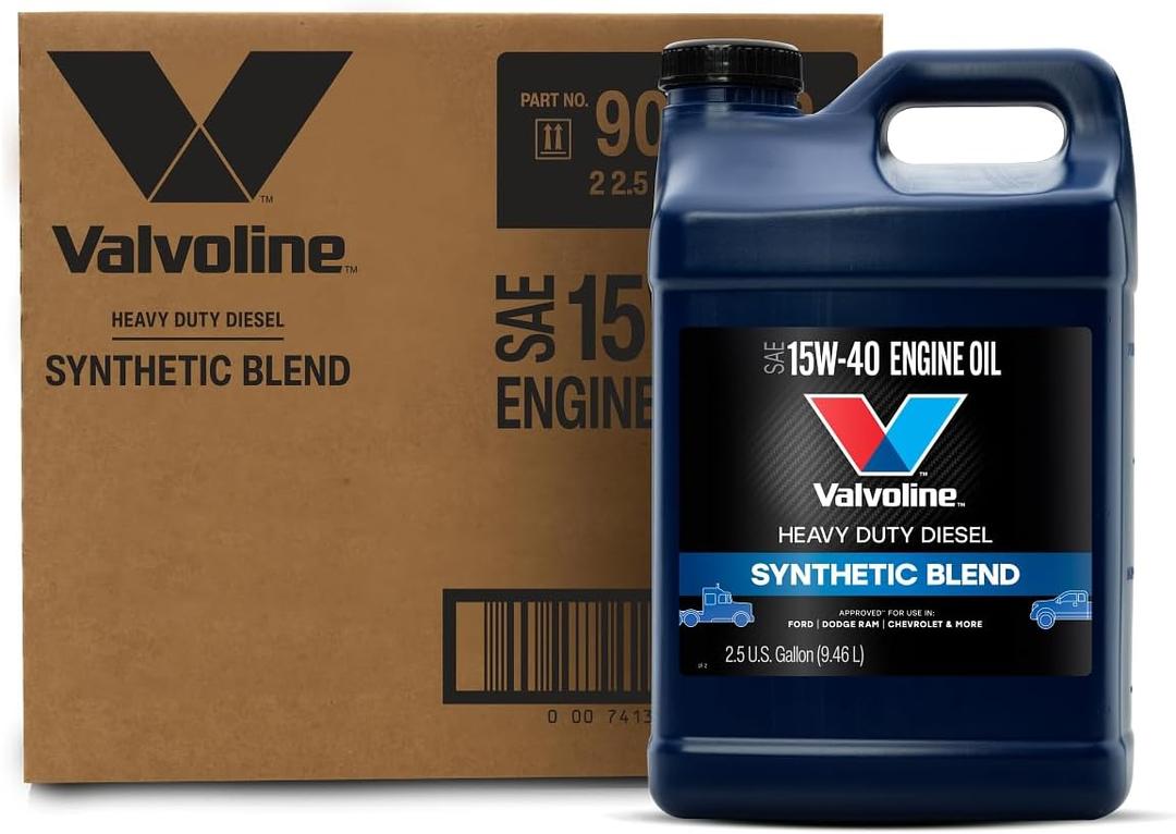 Valvoline Heavy Duty Synthetic Blend 15W-40 Diesel Engine Oil 2.5 GA, Case of 2