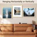 LUCKYLIFE 16x20 Picture Frame, Natural Solid Wooden Poster Frames for Wall, Display 11x14 with Mat or 16x20 Without Mat, 1 Pack