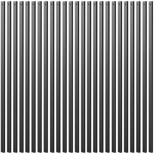 Deck Balusters, 36 Inch, Straight Flat Baluster, Black, Metal Deck Stairs Railing, 25 Pack Hollow Rectangle Deck Balusters for Deck Railing