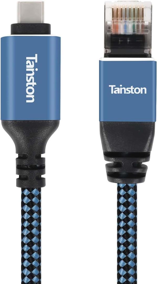 USB C to Ethernet Cable, 20Ft Type C to RJ45 Cable,USB C to Gigabit Ethernet Cable Compatible Thunderbolt 3/4,Directly Connected to Smartphone, Laptop, PC, Switch, Router, Modem and More