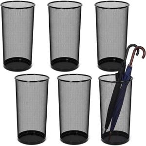 6 Pcs Large Mesh Umbrella Basket Black, 10.2 x 19.7 Inch