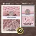 Bedsure Blanket Queen Size for Bed - 350GSM Fluffy Plush Bubble Blanket Queen Size for Home Room Decor, GentleSoft Cute Fleece Soft Cozy Gifts for Women Girls, Dusty Rose, 90x90 Inches