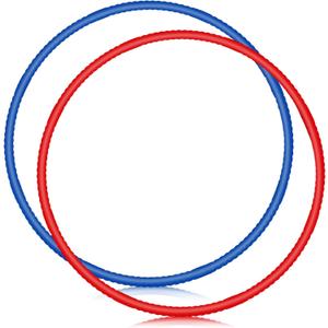 Soulchen 2 Pcs Toy Hoop Exercise Hoop Detachable Adjustable Plastic Hoops Playground Equipment for School Colored Hoops Circles Exercise Ring for Teens Dog Agility Equipment (Red and Blue)