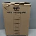 Storage Shelves Organizer - 5 Tier Metal Shelf Organizer with Metal Wheels and Adjustable Leveling Feet, Heavy Duty Garage Shelving for Kitchen, Pantry and Closet, 18.1"x12.6"x58.7", Black